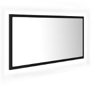 Shumee LED kúpeľňové zrkadlo čierne 90 × 8,5 × 37 cm drevotrieska - Zrkadlo