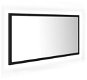 Shumee LED koupelnové zrcadlo černé 90 × 8,5 × 37 cm dřevotříska - Zrcadlo