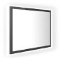 Shumee LED koupelnové zrcadlo šedé vysoký lesk 60 × 8,5 × 37cm dřevotříska - Zrcadlo