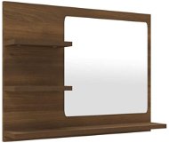 Shumee Kúpeľňové zrkadlo hnedý dub 60 × 10,5 × 45 cm kompozitné drevo - Zrkadlo