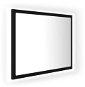 Shumee LED koupelnové zrcadlo černé 60 × 8,5 × 37 cm dřevotříska - Zrcadlo