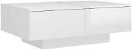 Shumee Konferenčný stolík biely vysoký lesk 90 × 60 × 31 cm drevotrieska - Konferenčný stolík