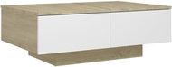 Shumee Konferenční stolek bílý a dub sonoma 90 × 60 × 31 cm dřevotříska - Konferenční stolek