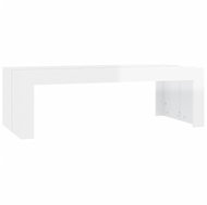 Shumee Konferenční stolek bílý vysoký lesk 110 × 50 × 35 cm dřevotříska - Konferenční stolek