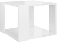 Shumee Konferenčný stolík lesklý biely 40 × 40 × 30 cm kompozitné drevo - Konferenčný stolík