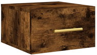 Shumee Nástěnný noční stolek 35 × 35 × 20 cm, kouřový dub - Night Stand