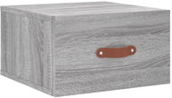 Shumee Nástěnný noční stolek 35 × 35 × 20 cm, šedý sonoma - Night Stand