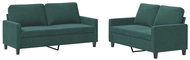 Shumee 2dílná sedací souprava 3201498, samet, tmavě zelená - Sedací souprava