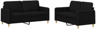 Shumee 2dílná sedací souprava 3202090, textil, černá - Sedací souprava