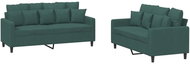 Shumee 2dílná sedací souprava 3201702, samet, tmavě zelená - Sedací souprava