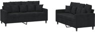 Shumee 2dílná sedací souprava 3201705, samet, černá - Sedací souprava