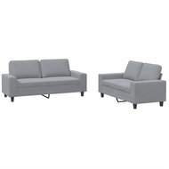 Shumee 2dílná sedací souprava 3201882, textil, světle šedá - Sedací souprava