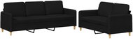 Shumee 2dílná sedací souprava 3202122, textil, černá - Sedací souprava