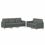 Shumee 2dílná sedací souprava 3202119, textil, tmavě šedá - Sedací souprava