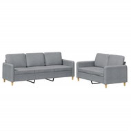 Shumee 2dílná sedací souprava 3202118, textil, světle šedá - Sedací souprava