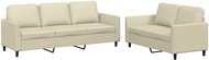 Shumee 2dílná sedací souprava 3201761, umělá kůže, krémová - Sedací souprava