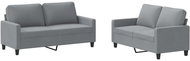 Shumee 2dílná sedací souprava 3201444, textil, světle šedá - Sedací souprava