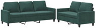Shumee 2dílná sedací souprava 3201518, samet, tmavě zelená - Sedací souprava