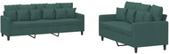 Shumee 2dílná sedací souprava 3201722, samet, tmavě zelená - Sedací souprava