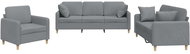Shumee 3dílná sedací souprava s polštáři 3202070, textil, světle šedá - Sedací souprava