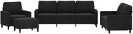 Shumee 4dílná sedací souprava 3201491, samet, černý - Sedací souprava
