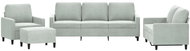 Shumee 4dílná sedací souprava 3201486, samet, světle šedá - Sedací souprava