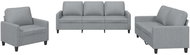 Shumee 3dílná sedací souprava 3201428, textil, světle šedá - Sedací souprava