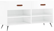 Shumee Botník 102 × 35 × 55 cm, 829710, bílý s vysokým leskem - Botník