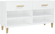 Shumee Botník 102 × 35 × 55 cm, 812822, bílý s vysokým leskem - Botník
