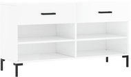 Shumee Botník 102 × 35 × 55 cm, 829742, bílý s vysokým leskem - Botník