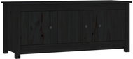 Shumee Botník 110 × 38 × 45,5 cm, masivní borovice, černý - Botník