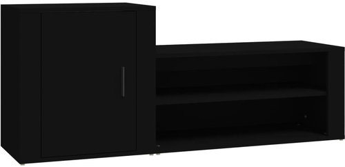 Shumee Botník 130 × 35 × 54 cm, černý - Botník - Main image