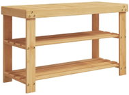 Shumee Botník 3patrový 70 × 27,5 × 45 cm, bambus - Botník