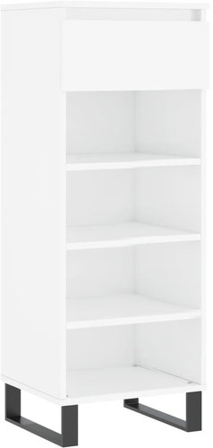 Shumee Botník 40 × 36 × 105 cm, bílý s vysokým leskem - Botník - Main image