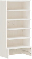 Shumee Botník 52 × 30 × 104 cm, masivní borové dřevo, bílý - Botník