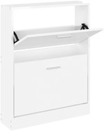 Shumee Botník 59 × 17 × 81 cm, bílý s vysokým leskem - Botník