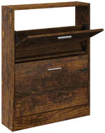Shumee Botník 59 × 17 × 81 cm, kouřový dub - Botník