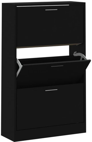 Shumee Botník 63 × 24 × 103 cm, černý - Botník - Main image