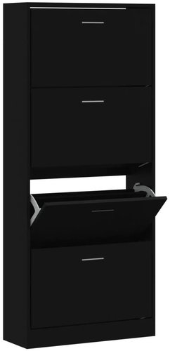 Shumee Botník 63 × 24 × 147 cm, černý - Botník - Main image