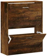 Shumee Botník 63 × 24 × 81 cm, kouřový dub - Botník
