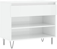 Shumee Botník 70 × 36 × 60 cm, 831438, bílý s vysokým leskem - Botník