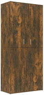 Shumee Botník 80 × 39 × 178 cm, kouřový dub - Botník