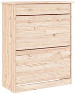 Shumee Botník ALTA 77 × 35 × 96 cm, 353923, masivní borové dřevo - Botník