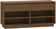 Shumee Botník medově hnědý 110 × 34 × 52 cm, masivní borové dřevo - Botník