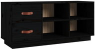 Shumee Lavice s Botníkem 100 × 34 × 45 cm, masivní borové dřevo, černá - Botník