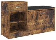 Shumee Lavice s botníkem 94,5 × 31 × 57 cm, dřevotříska, kouřový dub - Botník