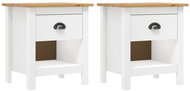 Shumee noční stolky Hill 2 ks, 46 × 35 × 49,5 cm, masivní borové dřevo - Night Stand