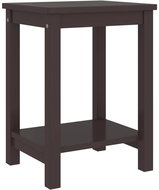 Shumee noční stolek tmavě hnědý 35 × 30 × 47 cm, masivní borové dřevo - Night Stand