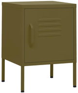 Shumee noční stolek olivově zelený 35 × 35 × 51 cm, ocel - Night Stand