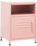 Shumee noční stolek růžový 35 × 35 × 51 cm ocel - Night Stand
